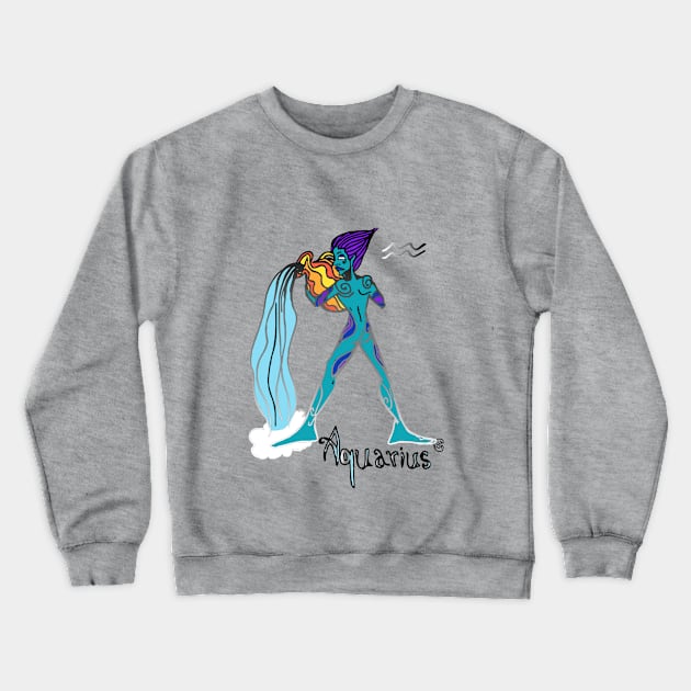 Aquarius Crewneck Sweatshirt by charleyllama